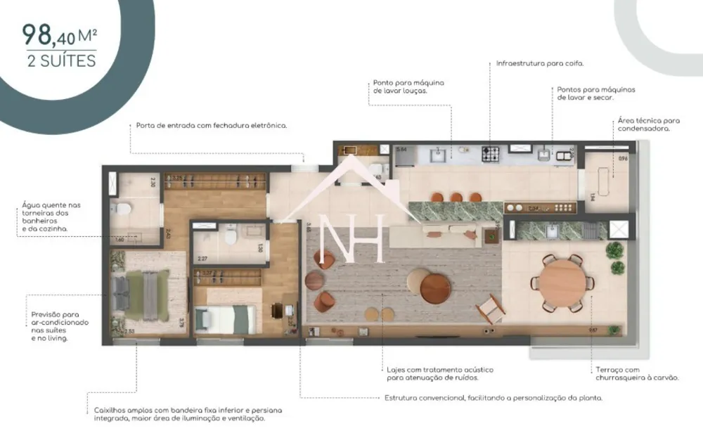 Apartamento, 2 quartos, 98 m² - Foto 11