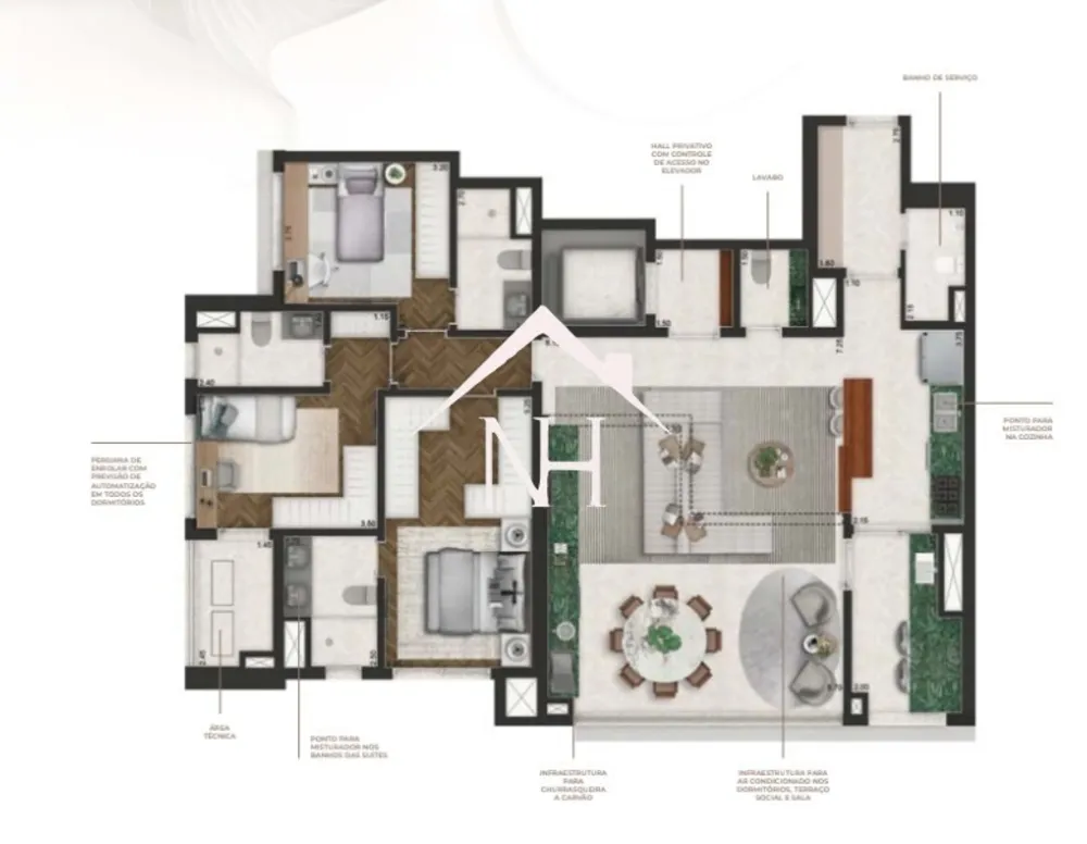Apartamento, 3 quartos, 145 m² - Foto 4