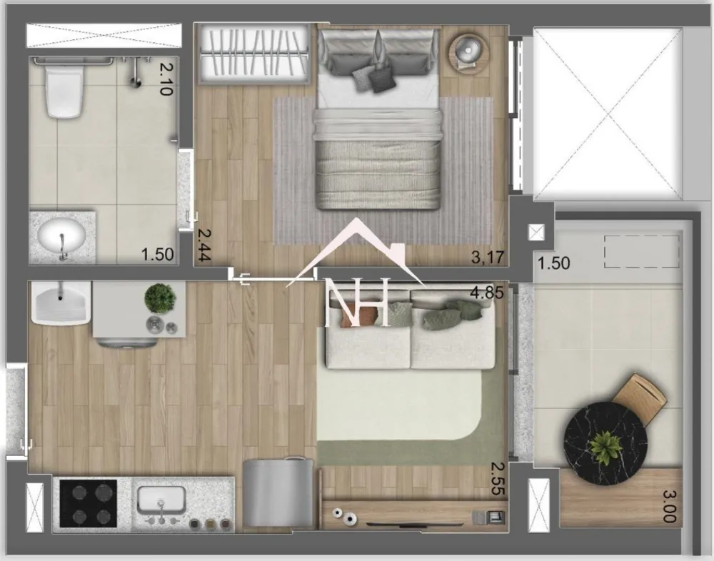 Apartamento, 1 quarto, 32 m² - Foto 8
