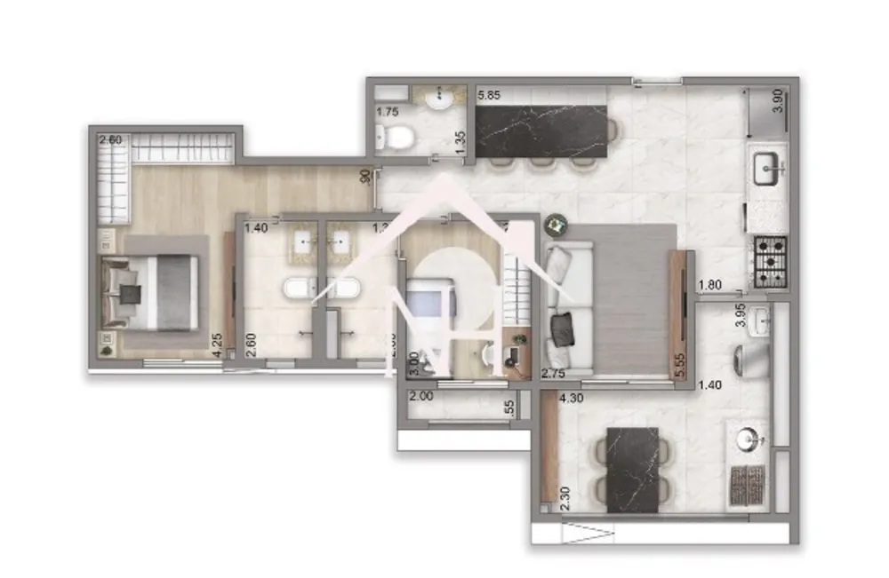 Apartamento, 2 quartos, 83 m² - Foto 12
