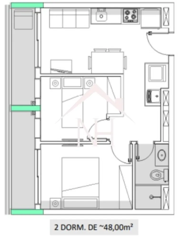 Apartamento, 2 quartos, 48 m² - Foto 12