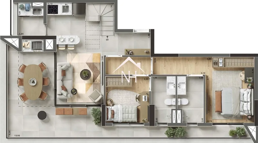 Apartamento, 2 quartos, 175 m² - Foto 3