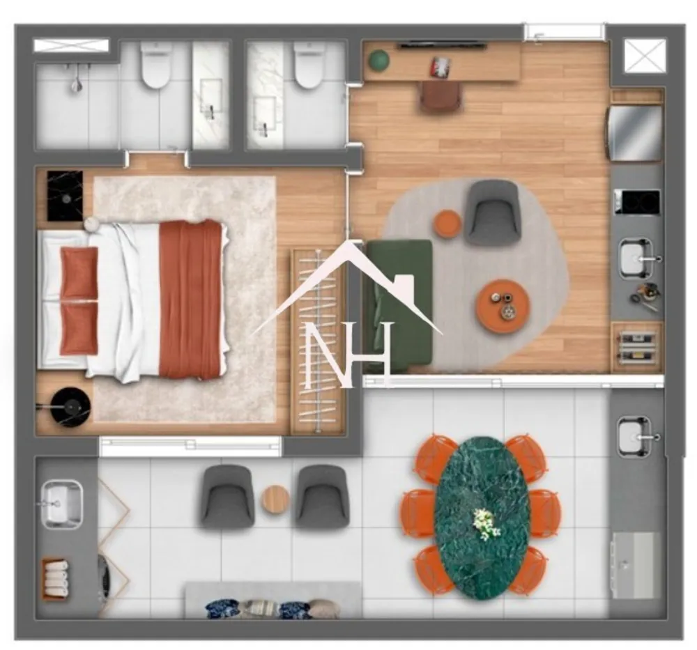 Apartamento, 1 quarto, 48 m² - Foto 5