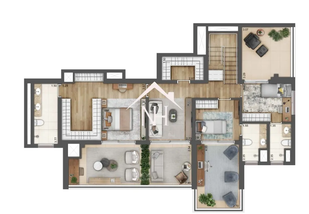 Cobertura, 3 quartos, 258 m² - Foto 9