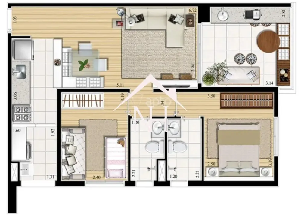 Apartamento, 2 quartos, 67 m² - Foto 12