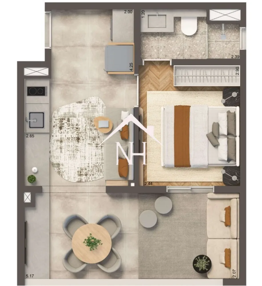 Apartamento, 1 quarto, 35 m² - Foto 11