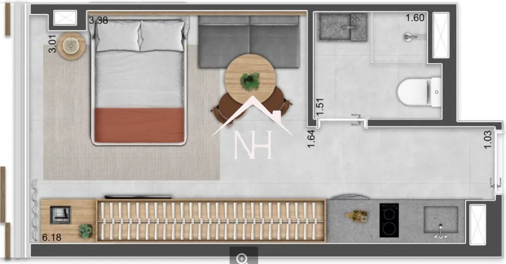Apartamento, 1 quarto, 22 m² - Foto 7