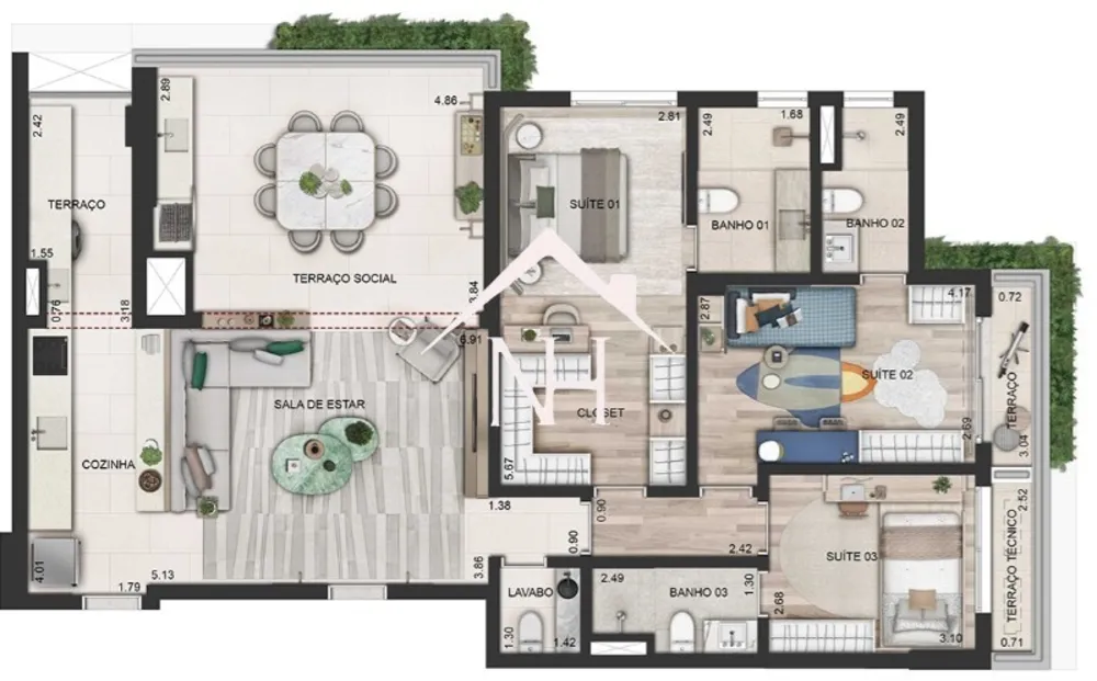 Apartamento, 3 quartos, 123 m² - Foto 11
