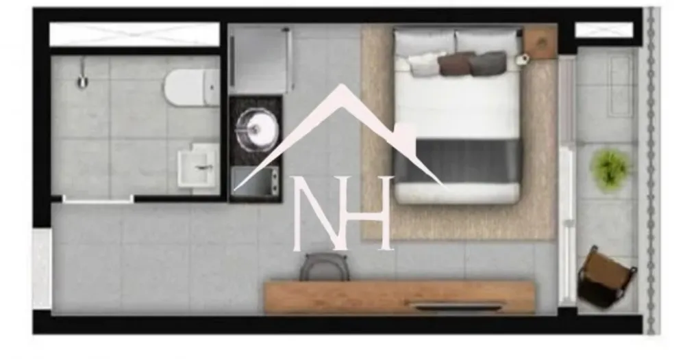 Apartamento, 1 quarto, 26 m² - Foto 1