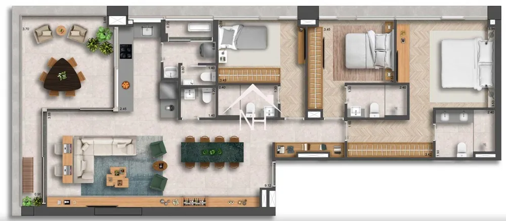 Apartamento, 3 quartos, 134 m² - Foto 6