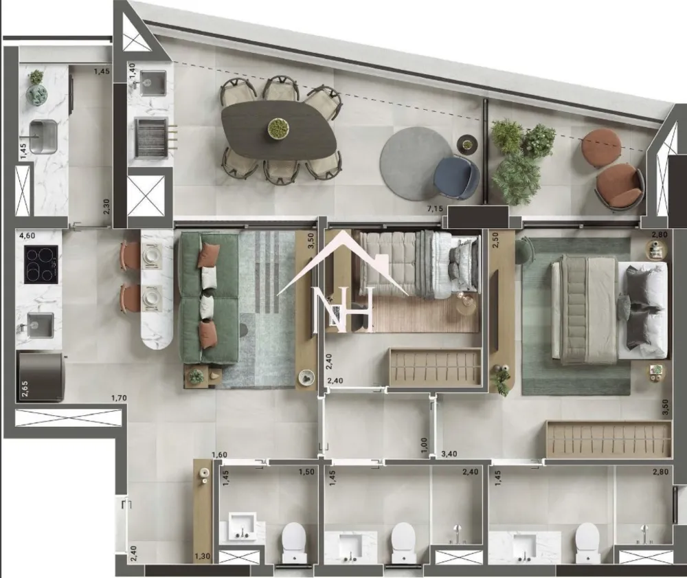 Apartamento, 2 quartos, 73 m² - Foto 4
