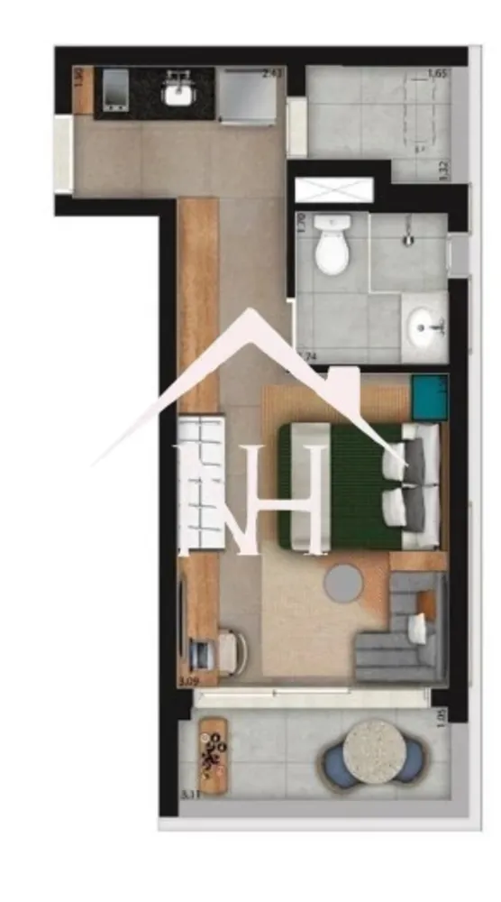 Apartamento, 1 quarto, 28 m² - Foto 5