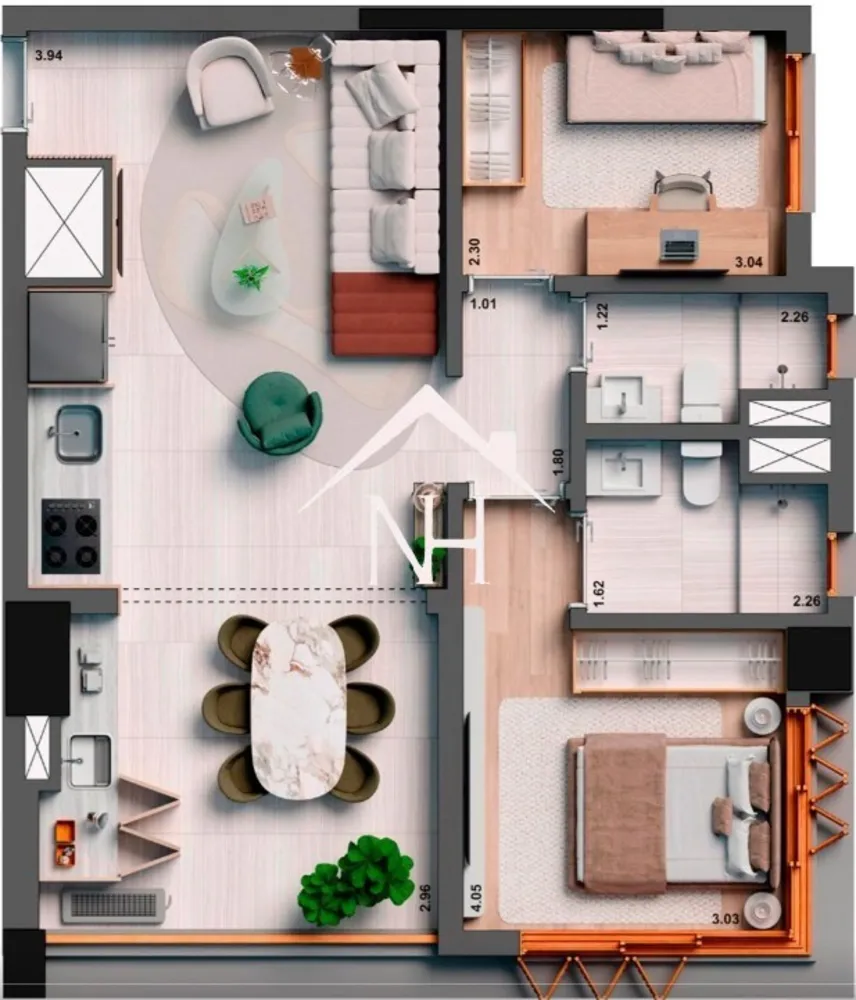 Apartamento, 2 quartos, 70 m² - Foto 8