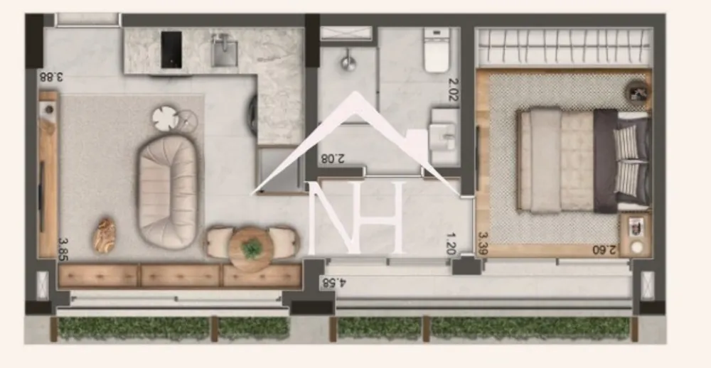 Apartamento, 1 quarto, 43 m² - Foto 8