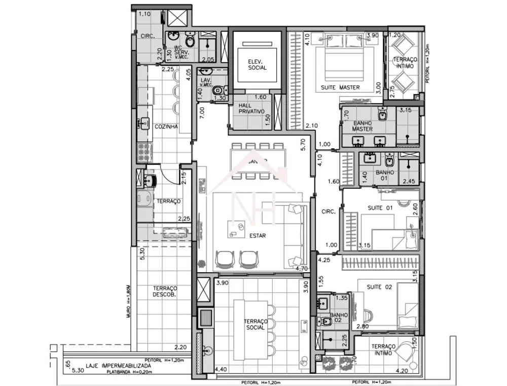 Apartamento, 3 quartos, 170 m² - Foto 6