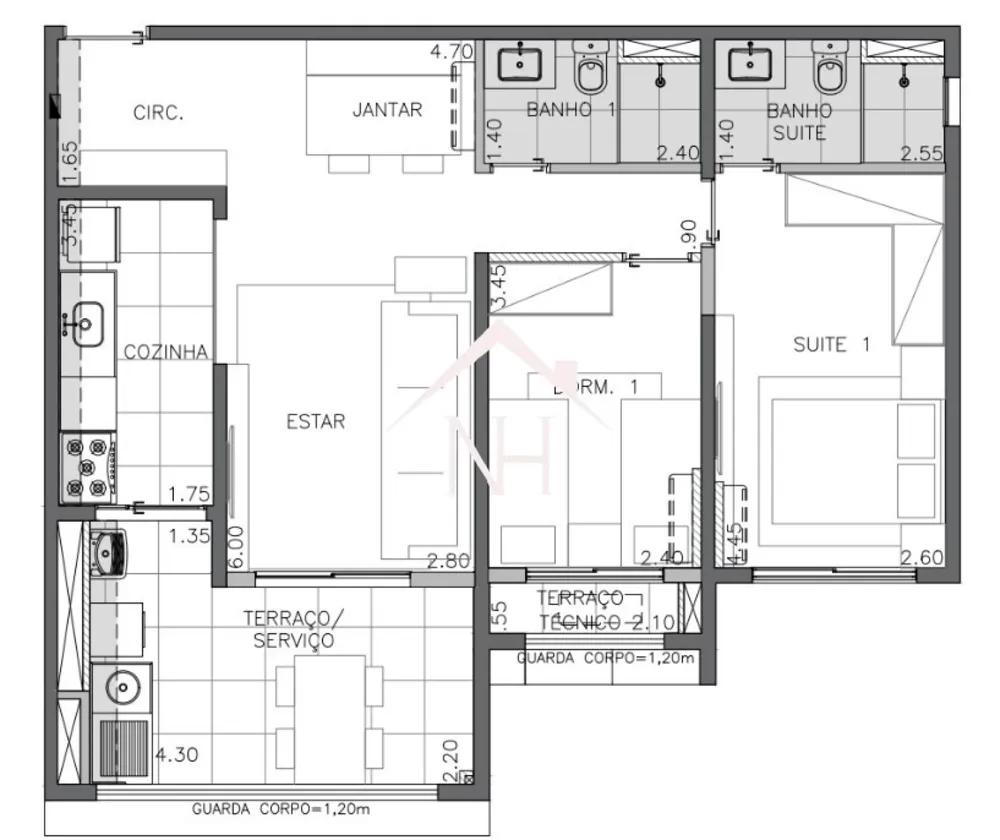 Apartamento, 2 quartos, 79 m² - Foto 16
