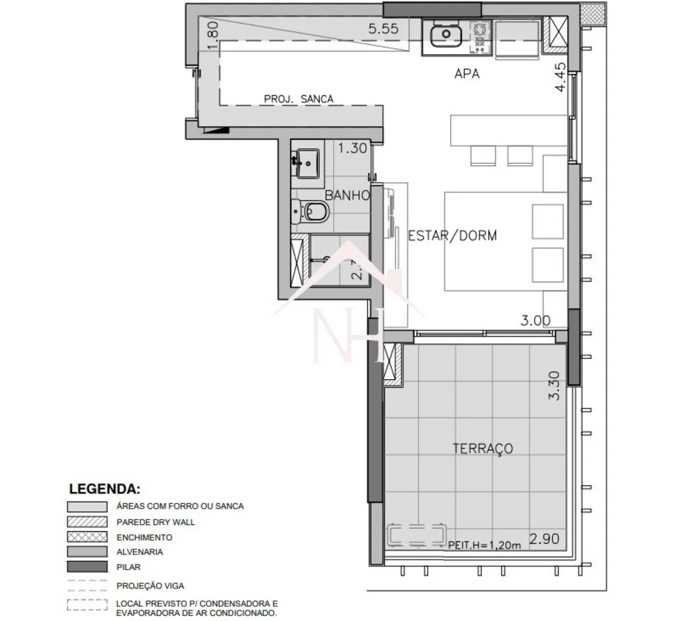 Apartamento, 1 quarto, 39 m² - Foto 3