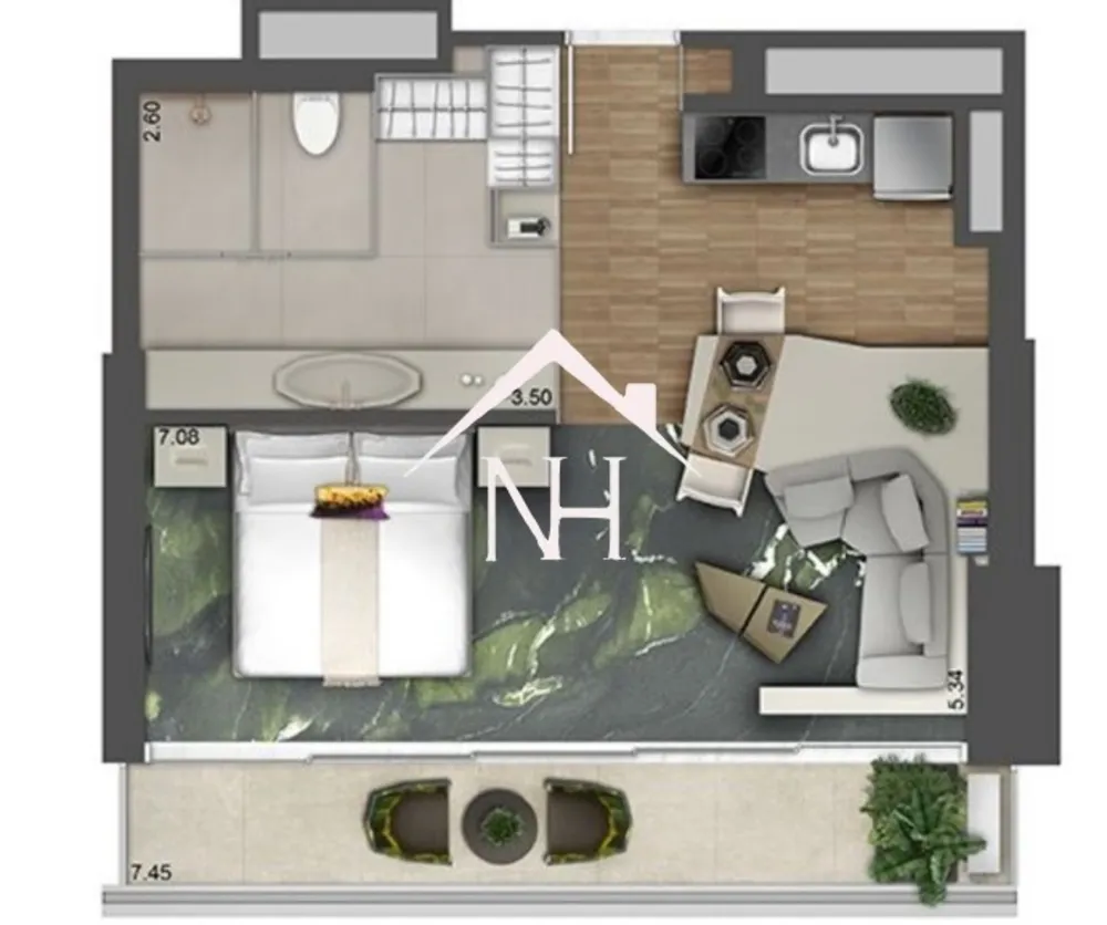 Apartamento, 1 quarto, 53 m² - Foto 7