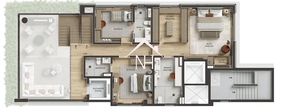 Cobertura, 4 quartos, 438 m² - Foto 4