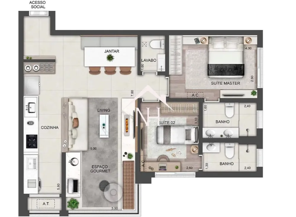 Apartamento, 2 quartos, 80 m² - Foto 7