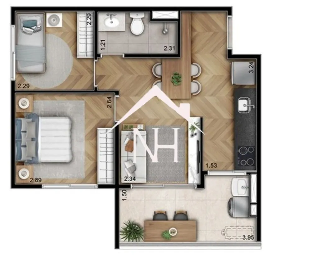 Apartamento, 2 quartos, 43 m² - Foto 12