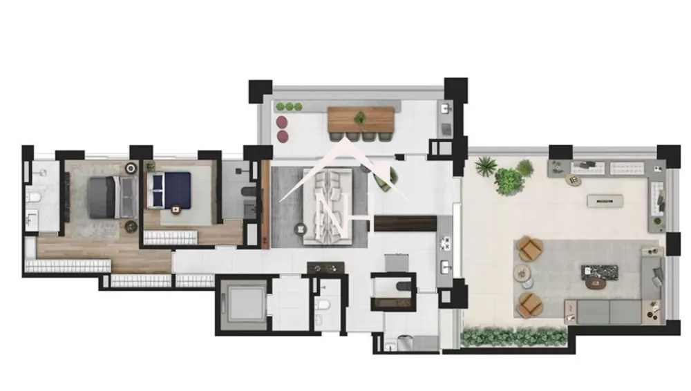 Apartamento, 2 quartos, 195 m² - Foto 2