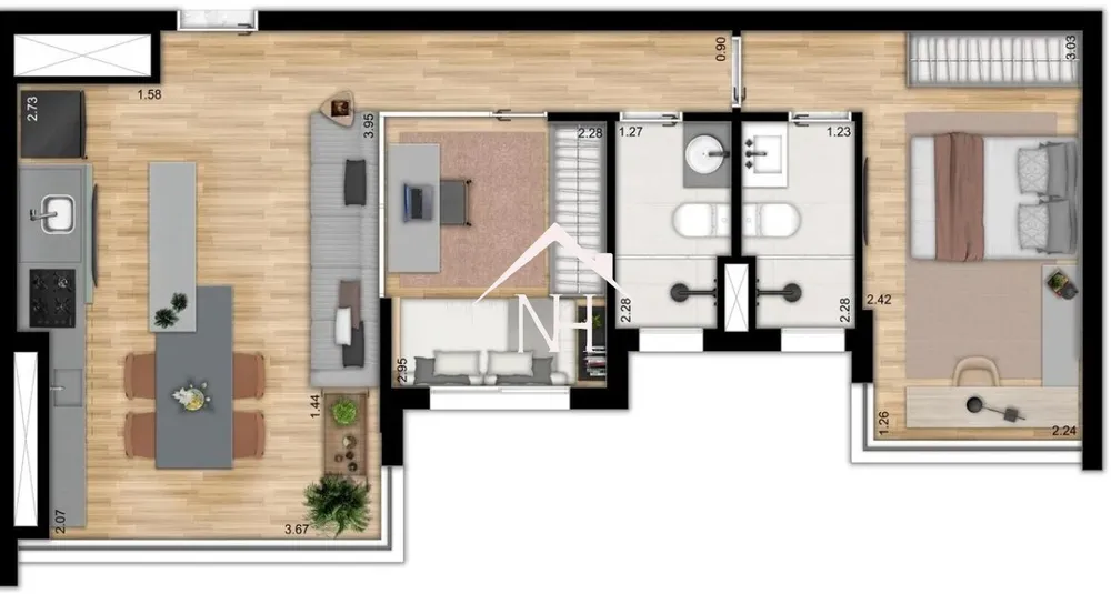 Apartamento, 2 quartos, 60 m² - Foto 6