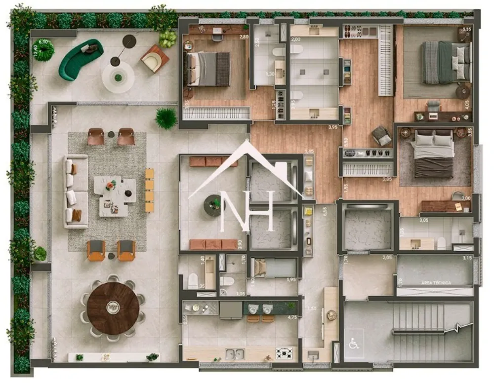 Apartamento, 3 quartos, 262 m² - Foto 3