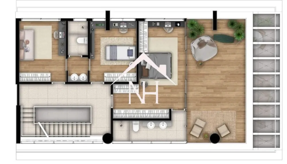 Cobertura, 3 quartos, 348 m² - Foto 1