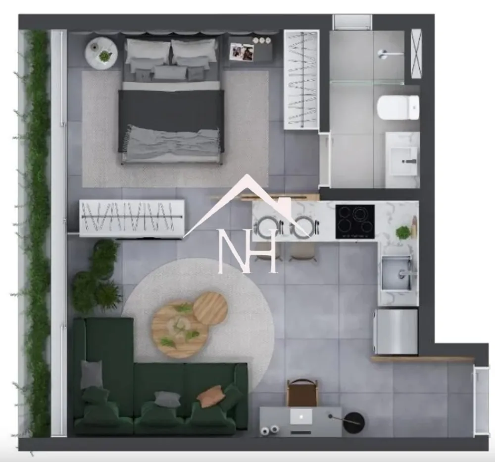 Apartamento, 1 quarto, 40 m² - Foto 1