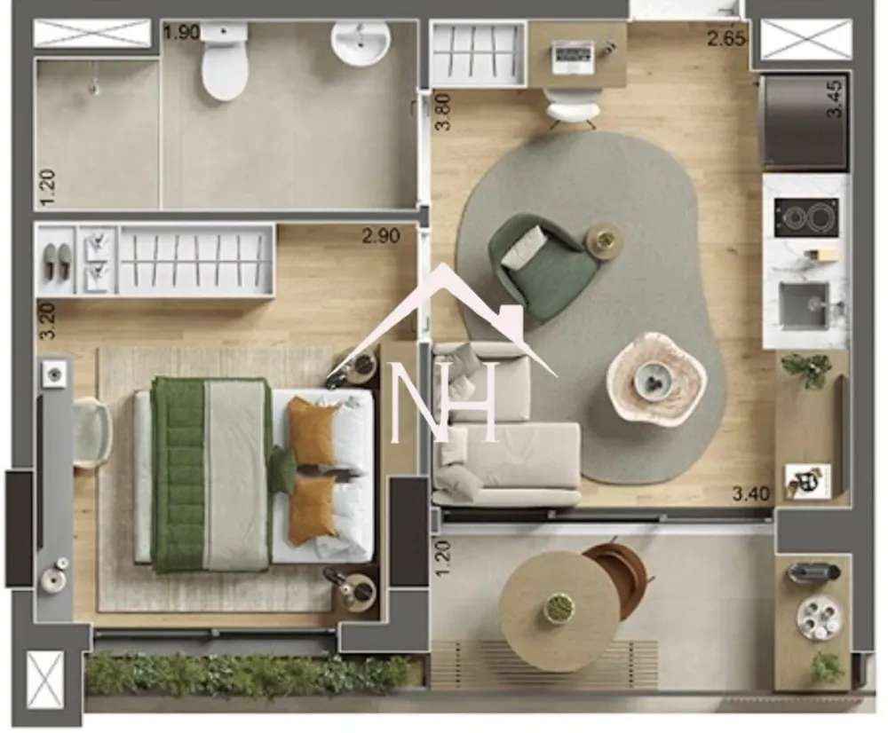 Apartamento, 1 quarto, 36 m² - Foto 12