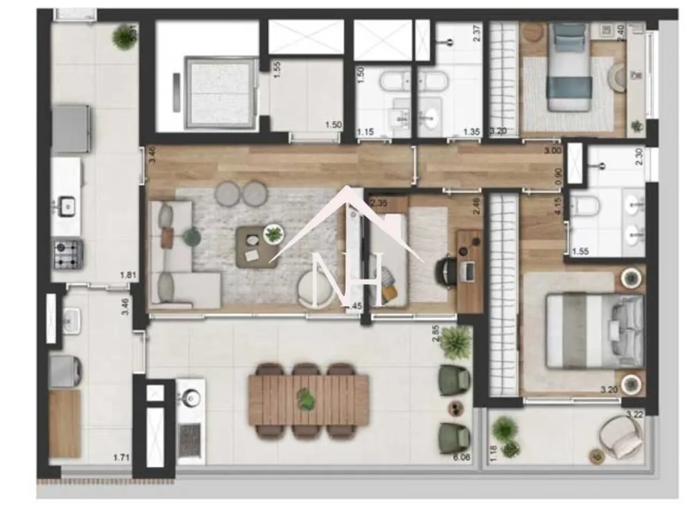 Apartamento, 2 quartos, 112 m² - Foto 16