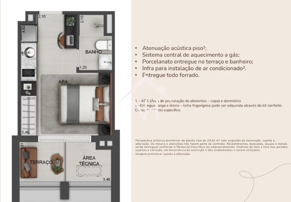 Apartamento, 1 quarto, 28 m² - Foto 6