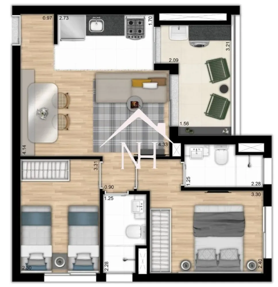 Apartamento, 2 quartos, 56 m² - Foto 16