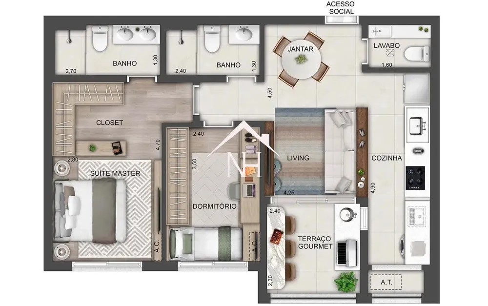 Apartamento, 2 quartos, 70 m² - Foto 10