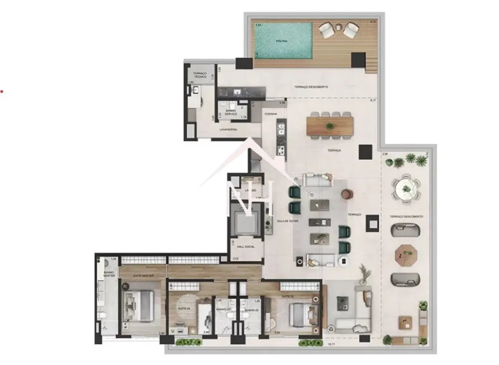 Apartamento, 3 quartos, 314 m² - Foto 2