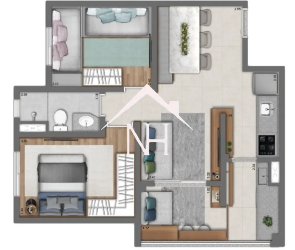 Apartamento, 2 quartos, 50 m² - Foto 12