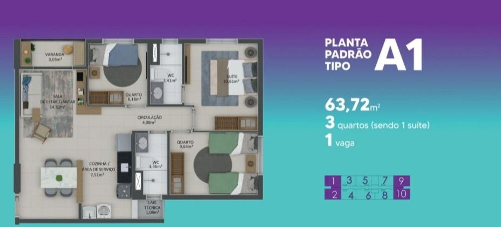 Apartamento, 2 quartos, 51 m² - Foto 12