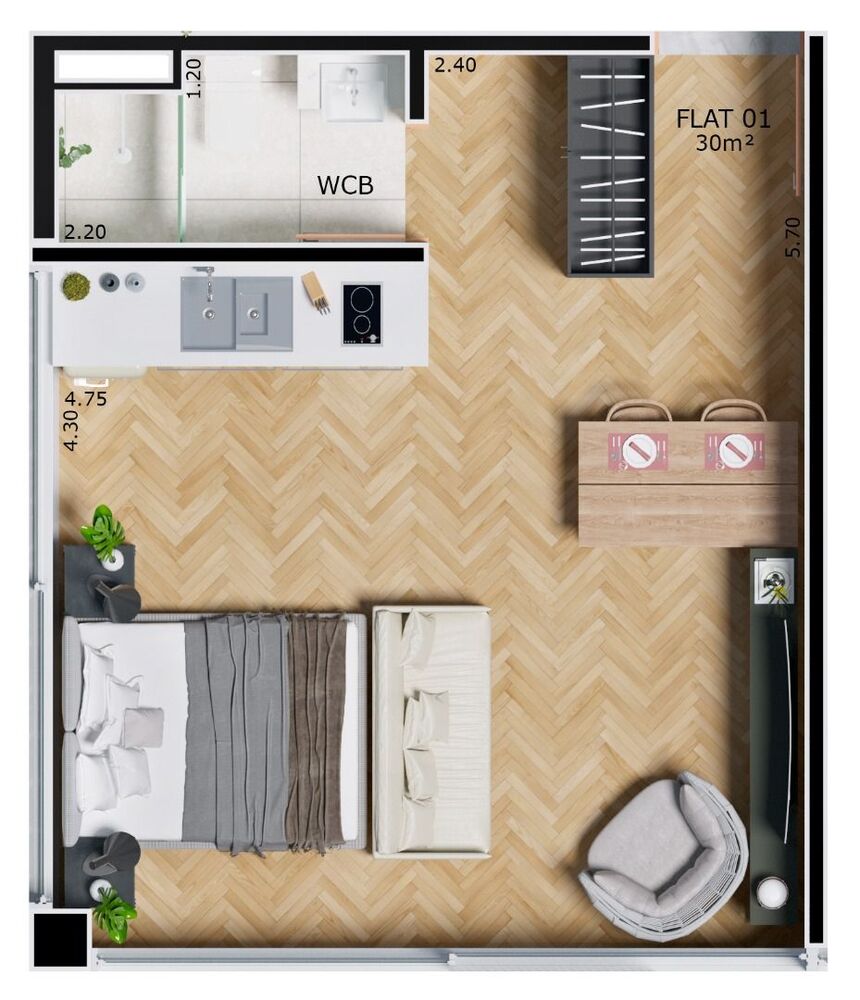 Kitnet-Studio, 45 m² - Foto 16