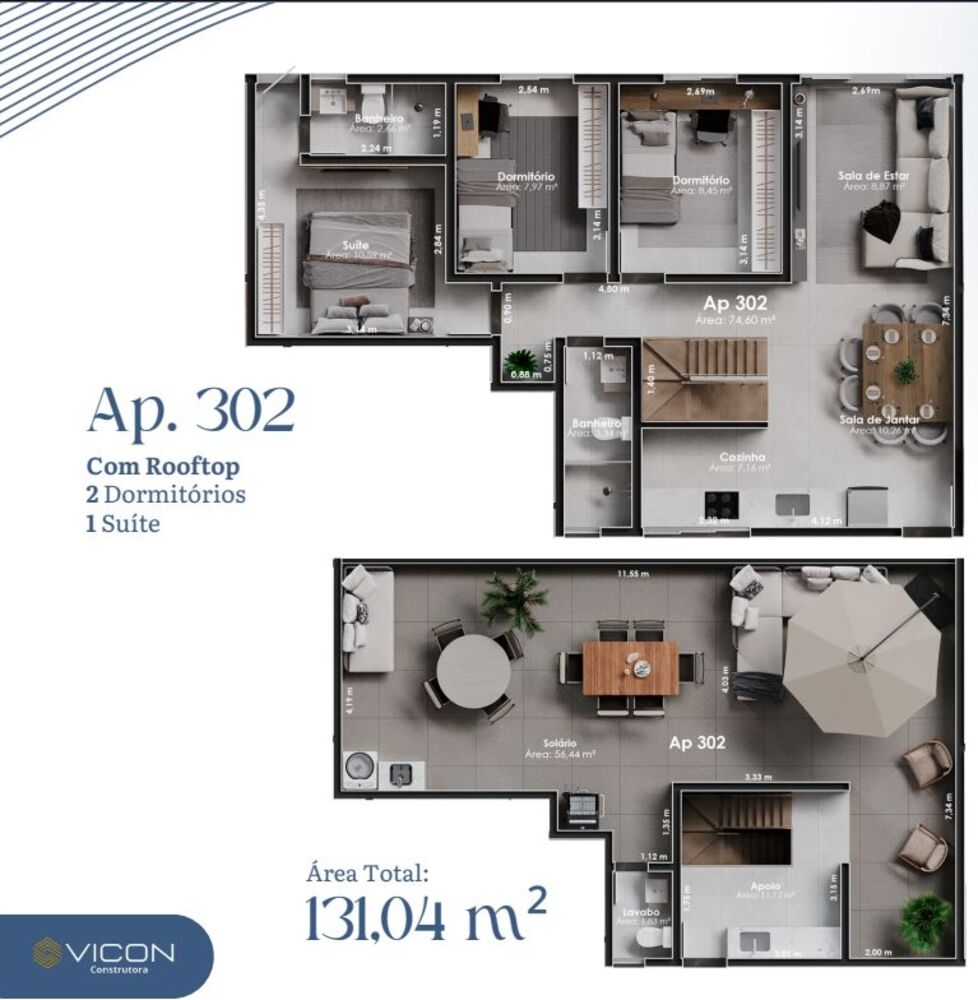 Apartamento, 3 quartos, 74 m² - Foto 4