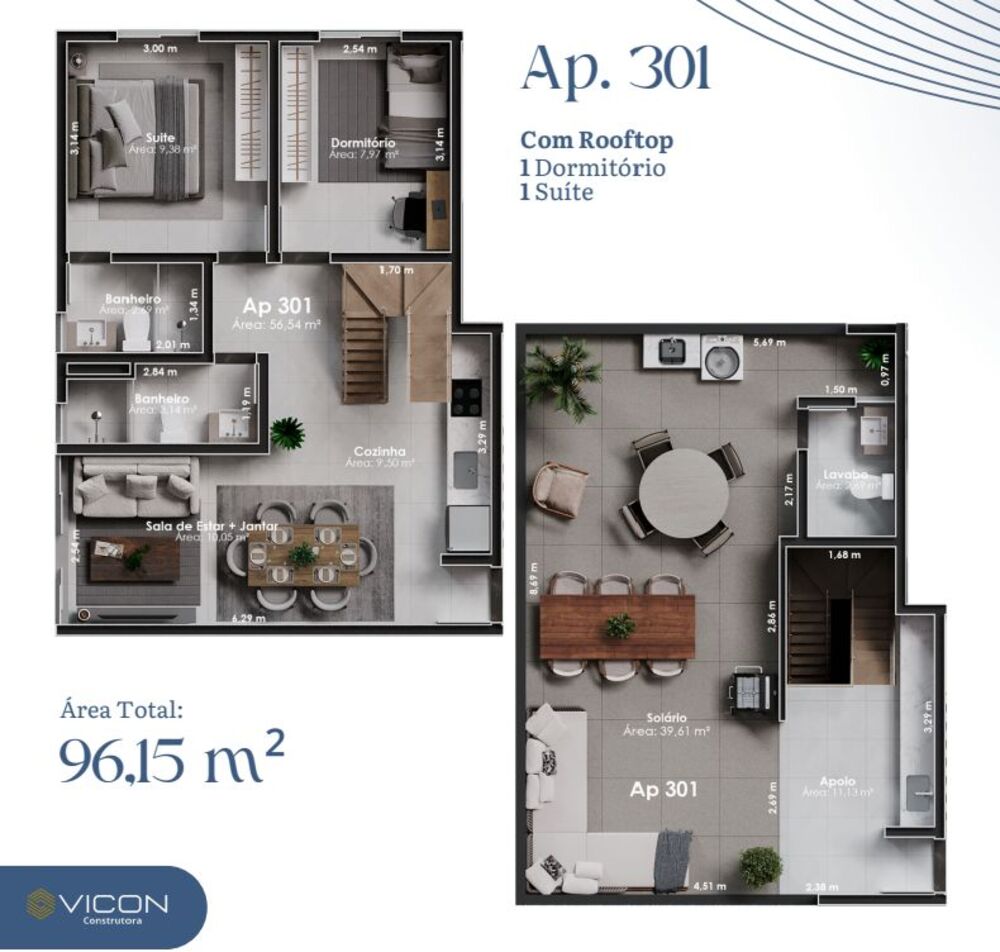 Apartamento, 3 quartos, 74 m² - Foto 3