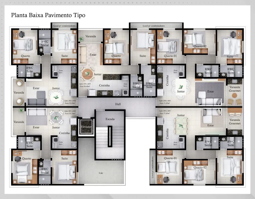 Apartamento, 2 quartos, 53 m² - Foto 2