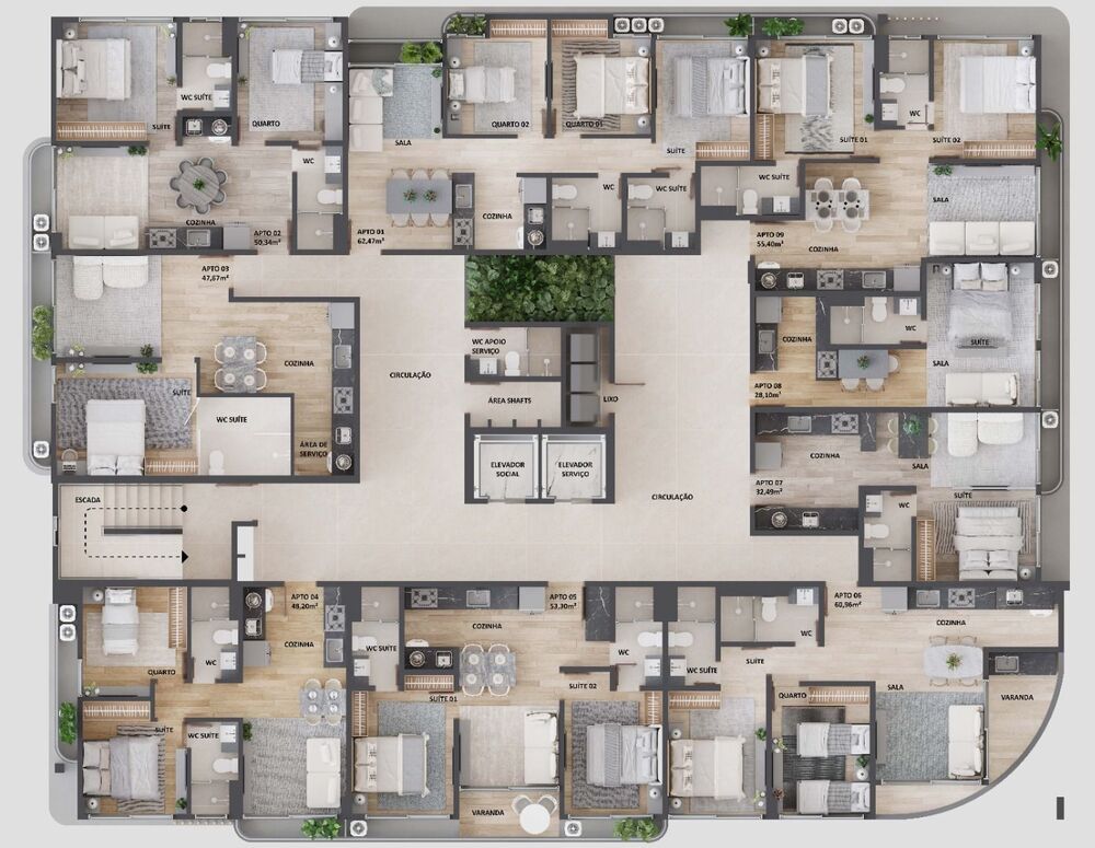 Apartamento, 2 quartos, 53 m² - Foto 12