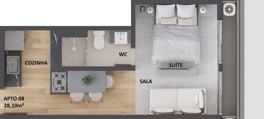 Apartamento, 2 quartos, 53 m² - Foto 9