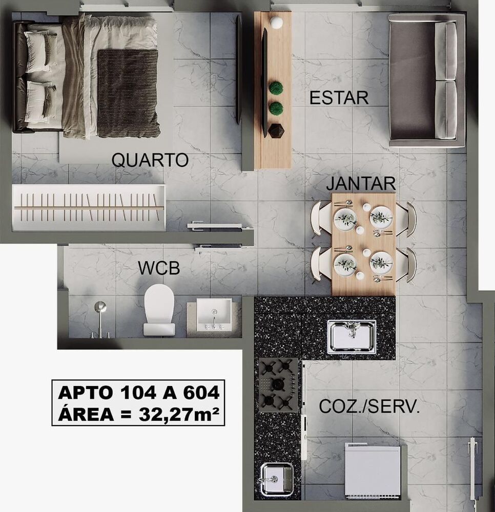 Apartamento à venda com 2 quartos, 54m² - Foto 5