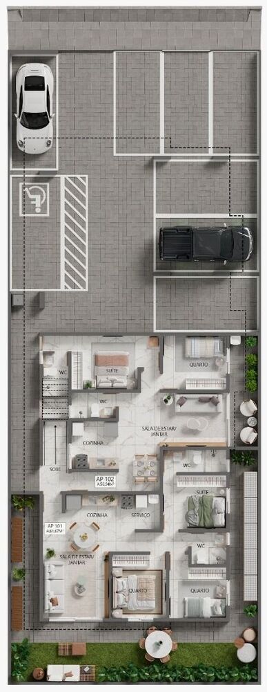 Apartamento, 3 quartos, 61 m² - Foto 3