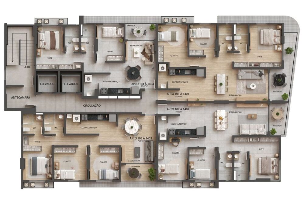 Apartamento à venda com 2 quartos, 64m² - Foto 2