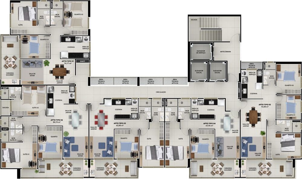 Apartamento à venda com 2 quartos, 61m² - Foto 6