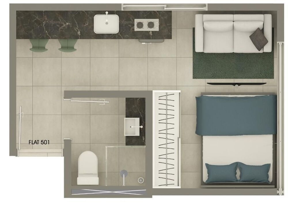 Kitnet-Studio, 28 m² - Foto 13