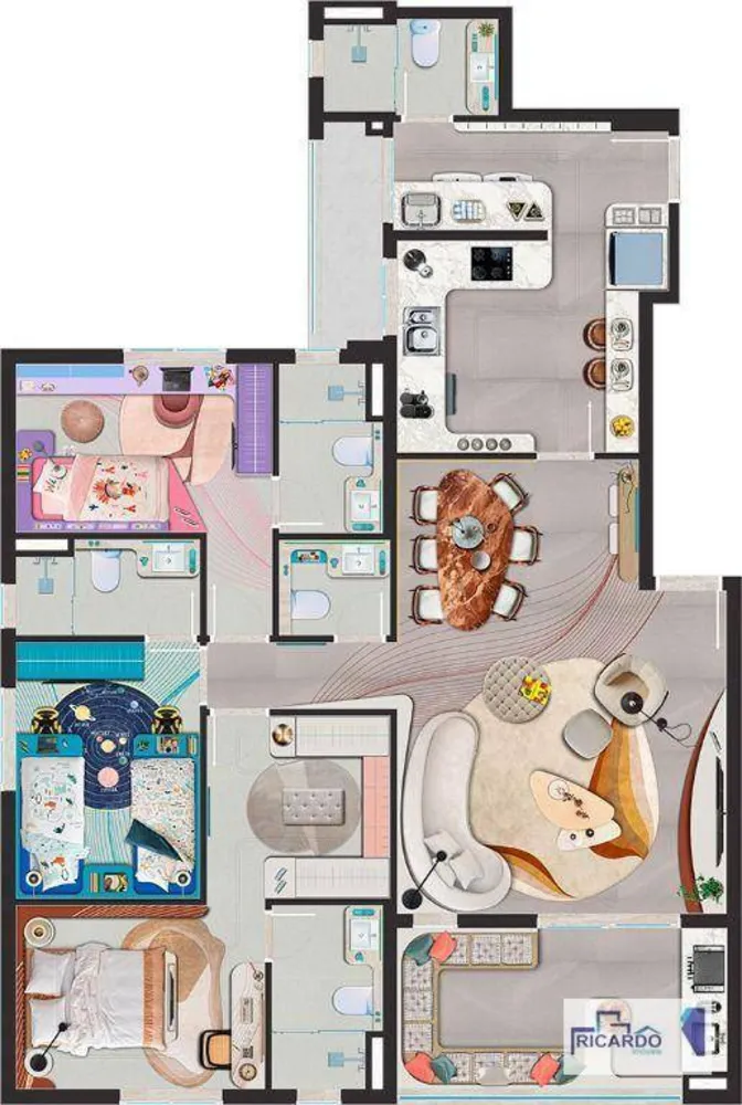 Apartamento, 4 quartos, 117 m² - Foto 1